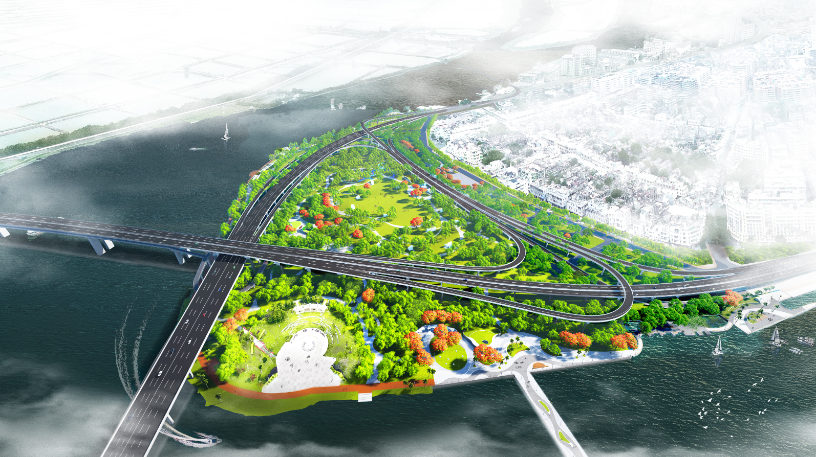 牛田洋海滨长廊及停车场新建工程（海滨路西延）项目西堤地下停车场及公园绿化